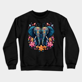 Elephant Couple Valentine Crewneck Sweatshirt